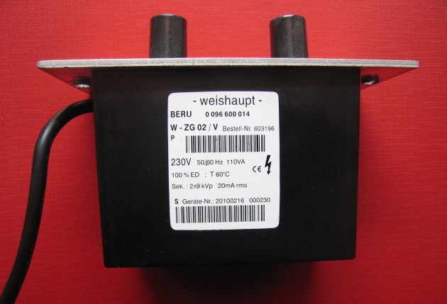 Weishaupt ignition transformer